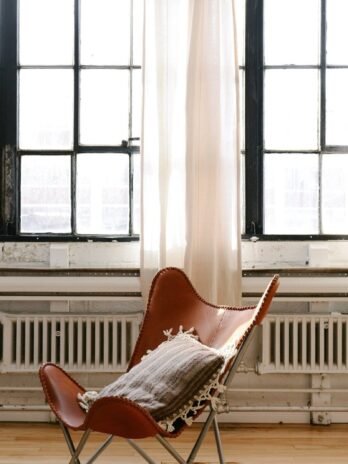 Leather-Clad Leisure Chair